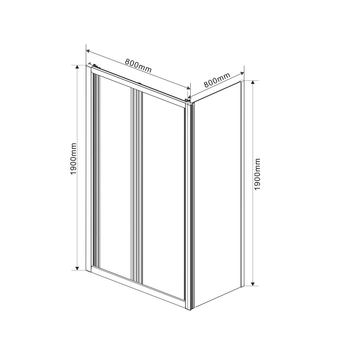 Душевой уголок Garda VSR-1G8080CH, 800*800, хром, стекло шиншилла Душевой уголок Garda VSR-1G8080CH, 800*800, хром, стекло шиншилла