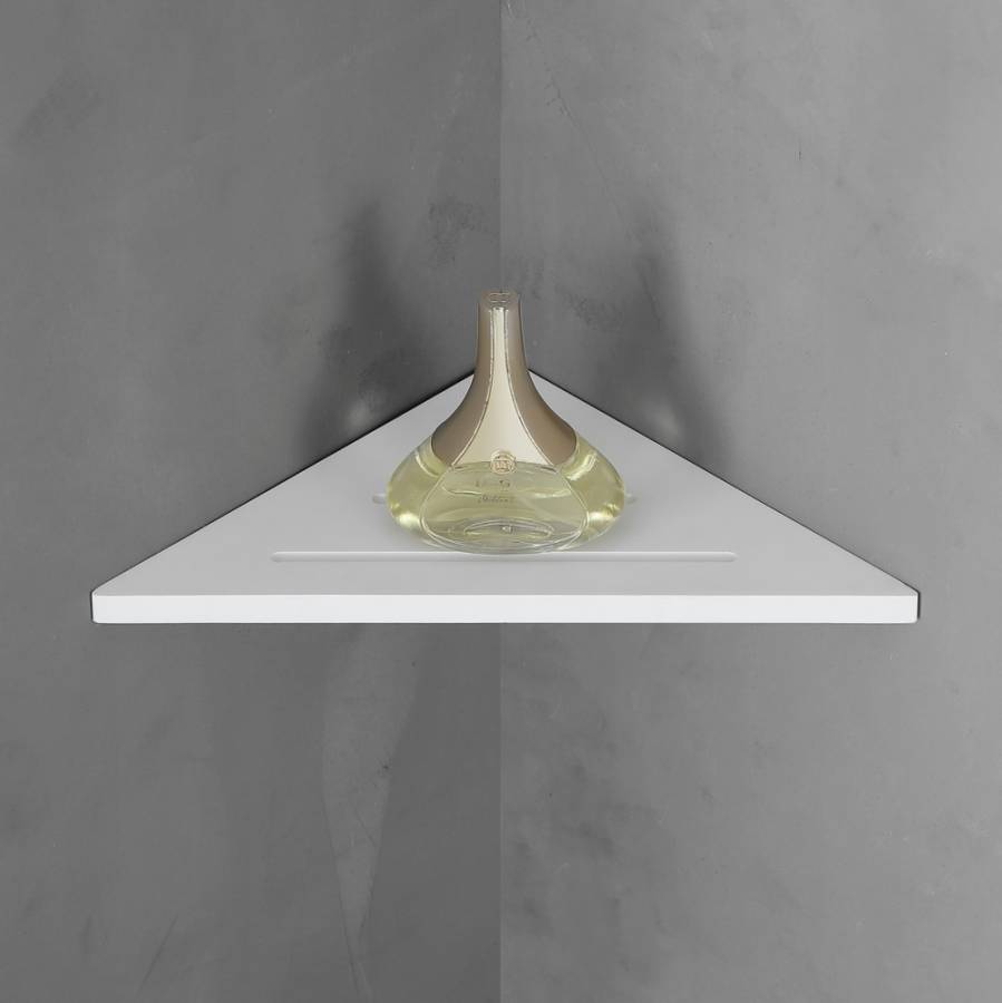 Угловая полочка для ванной комнаты ABBER Stein AS1652L белая матовая Угловая полочка для ванной комнаты ABBER Stein AS1652L белая матовая