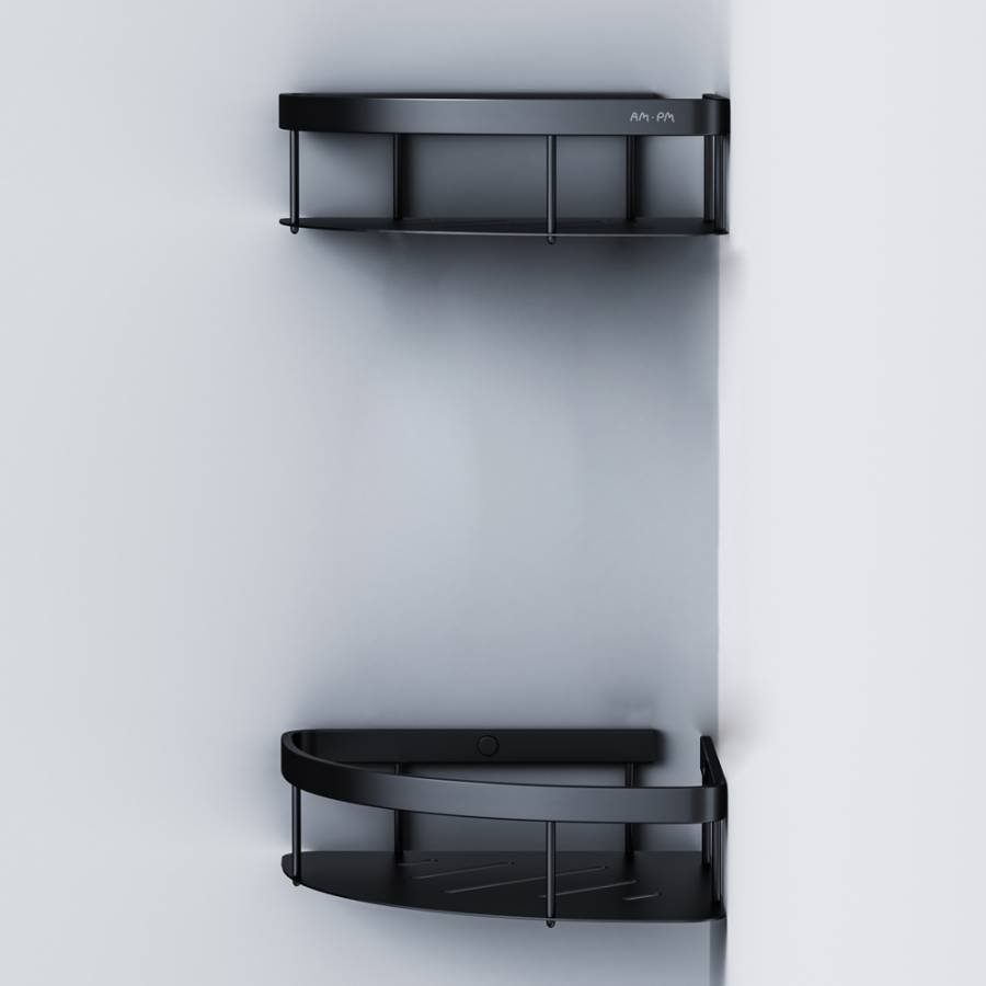 A7454222 Sense L Полка для душа угловая двухъярусная, черный A7454222 Sense L Полка для душа угловая двухъярусная, черный