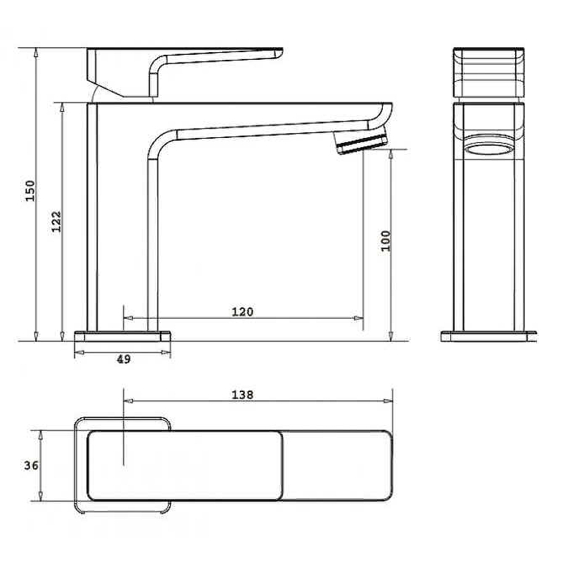 Смеситель для умывальника с донным клапаном OMNIRES PARMA PM7411IN (инокс) Смеситель для умывальника с донным клапаном OMNIRES PARMA PM7411IN (инокс)