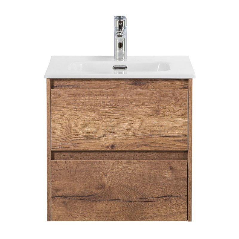 Тумба с раковиной подвесная BelBagno KRAFT 50 Rovere Tabacco, раковина белая Тумба с раковиной подвесная BelBagno KRAFT 50 Rovere Tabacco, раковина белая