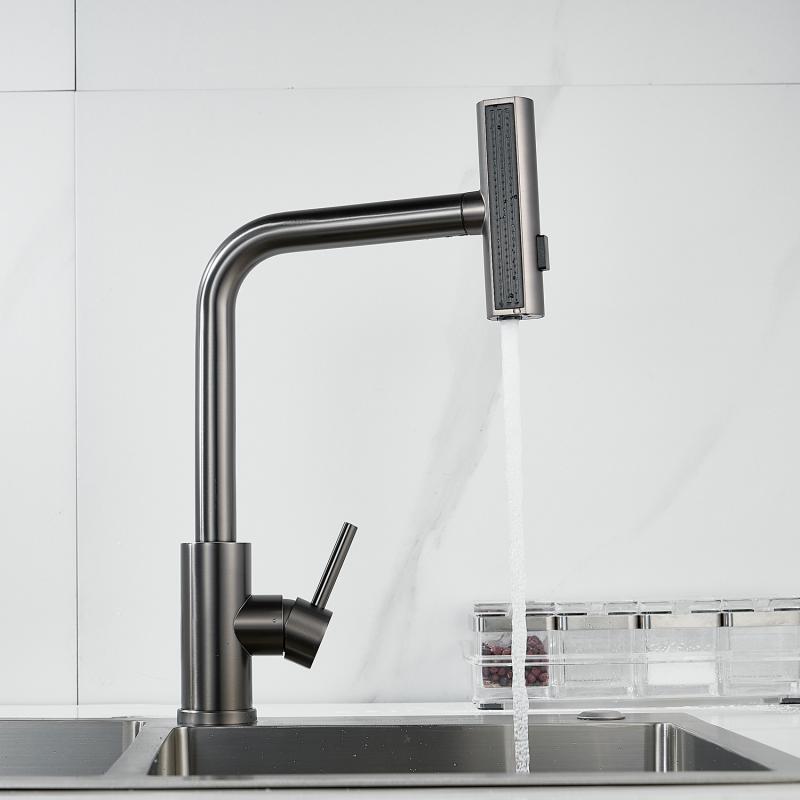 Смеситель для кухни с выдвижной лейкой Shevanik S263 S263T Смеситель для кухни с выдвижной лейкой Shevanik S263 S263T