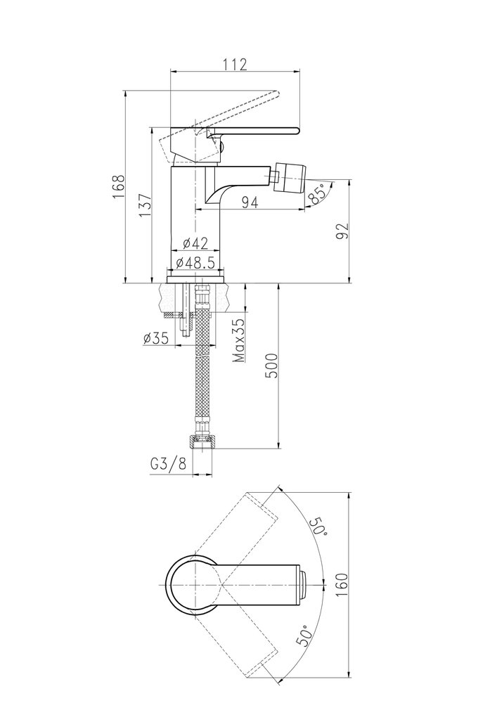 Смеситель BRASKO для биде Смеситель BRASKO для биде