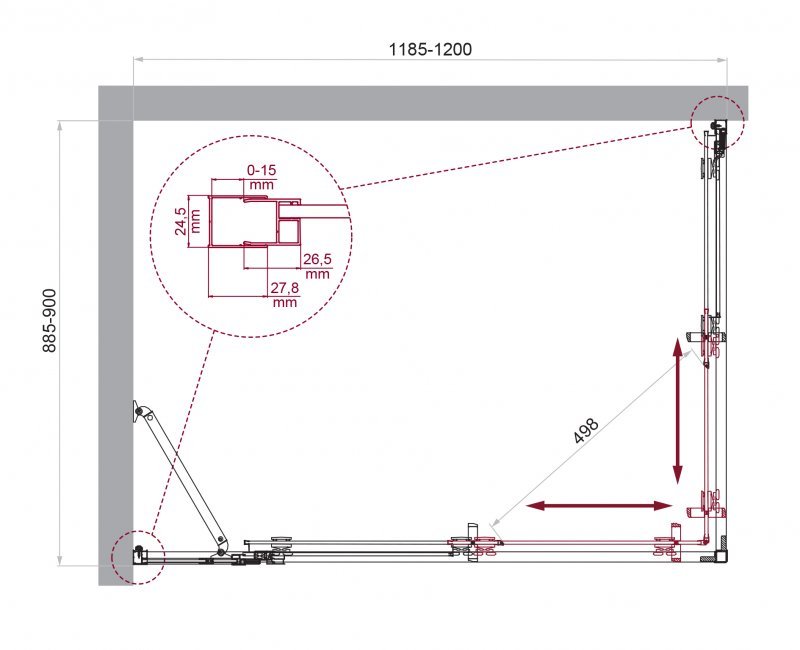 Душевой уголок BELBAGNO LUCE-AH-21 Душевой уголок BELBAGNO LUCE-AH-21