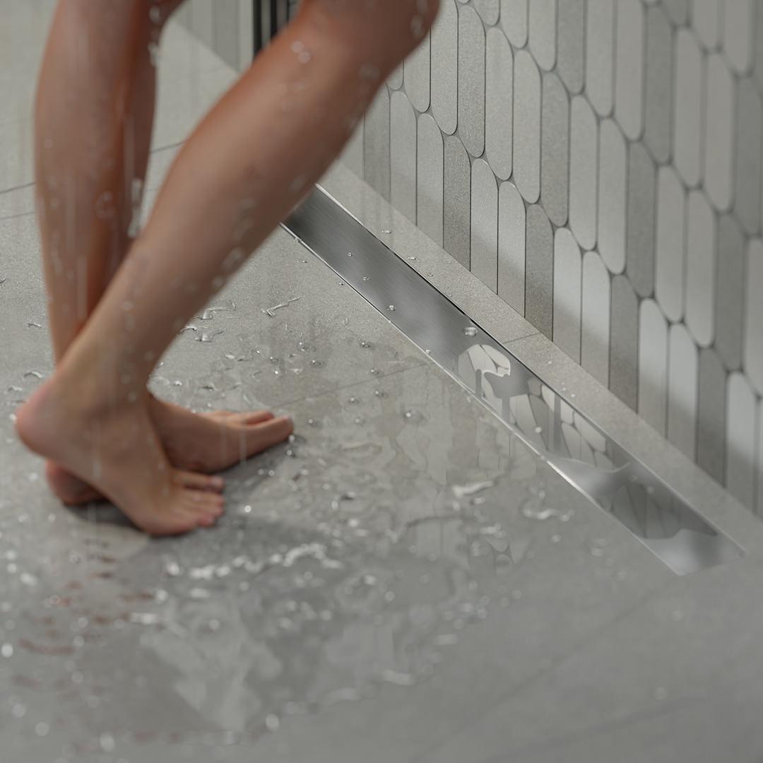 Душевой лоток double из нержавеющей стали, 75 см Душевой лоток double из нержавеющей стали, 75 см