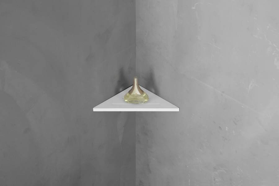 Угловая полочка для ванной комнаты ABBER Stein AS1652L белая матовая Угловая полочка для ванной комнаты ABBER Stein AS1652L белая матовая