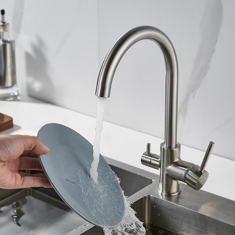 Смеситель для кухни со встроенным фильтром (краном) под питьевую воду Shevanik S128 S128L Смеситель для кухни со встроенным фильтром (краном) под питьевую воду Shevanik S128 S128L