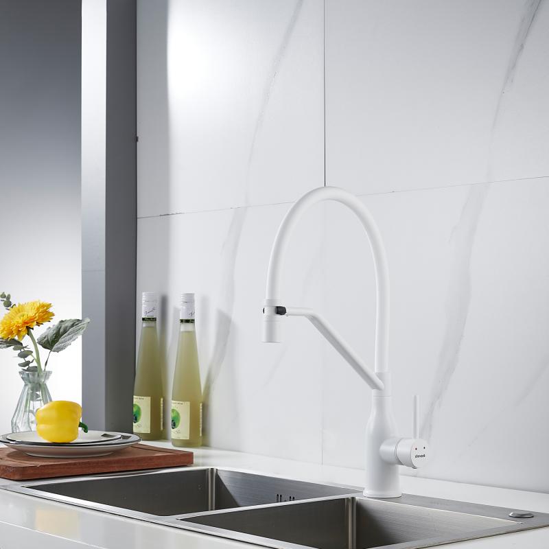 Смеситель для кухни с гибким изливом Shevanik S343C-1 Смеситель для кухни с гибким изливом Shevanik S343C-1