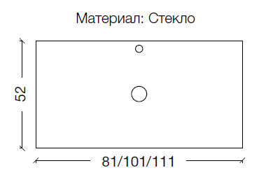 Столешница стекло 80см прямая СЕРЕБРО поталь Столешница стекло 80см прямая СЕРЕБРО поталь