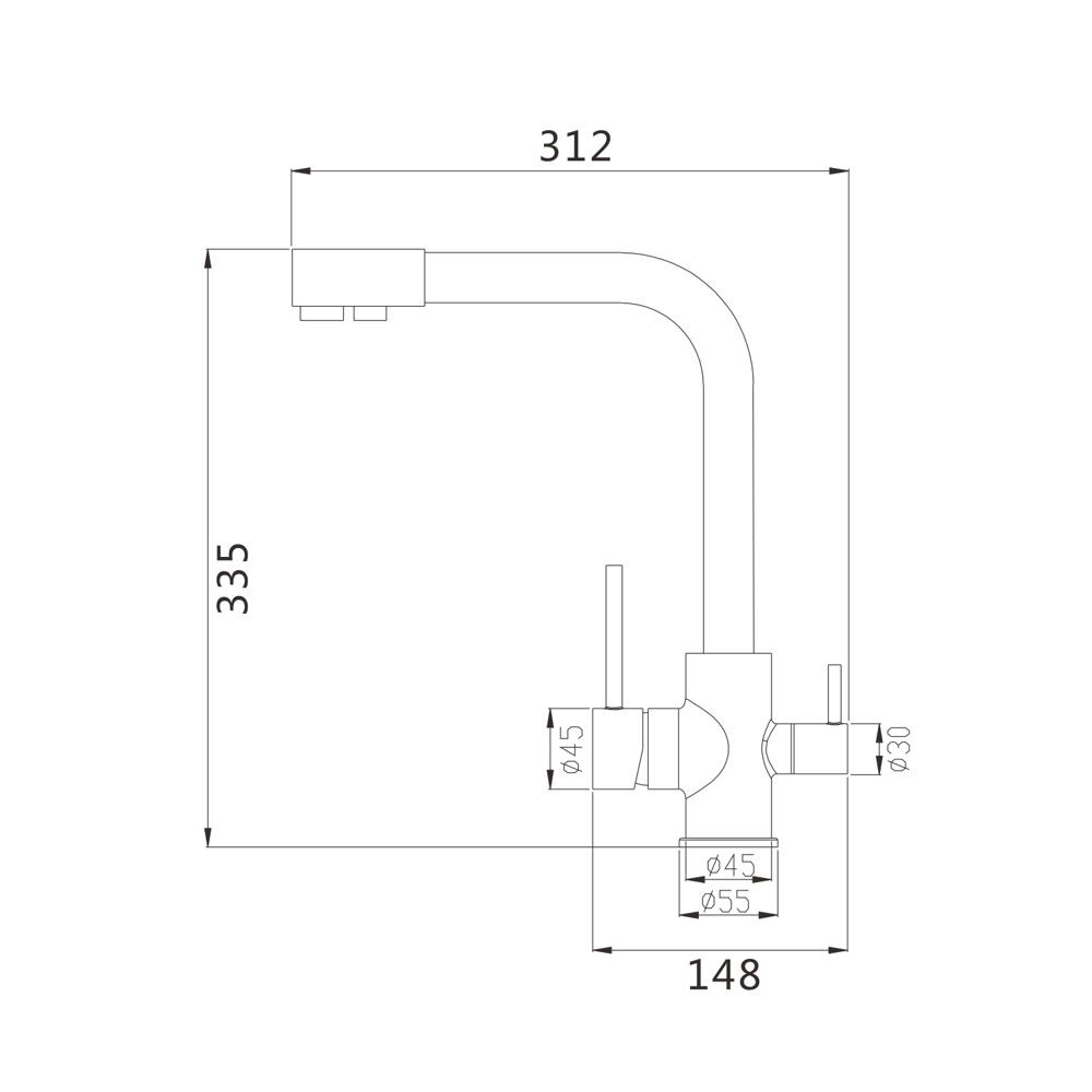 Смеситель для кухни латунь, сатинS868B Смеситель для кухни латунь, сатинS868B