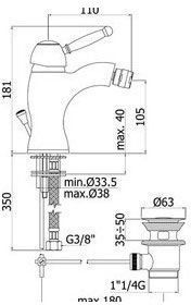 Смеситель для биде Paffoni Giorgia GI135CR