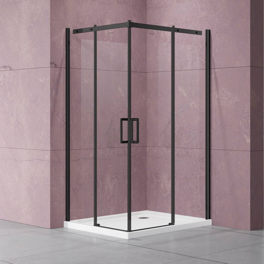 Душевой уголок Dice VSS-4D900CLB, 900*900, черный, стекло прозрачное Душевой уголок Dice VSS-4D900CLB, 900*900, черный, стекло прозрачное