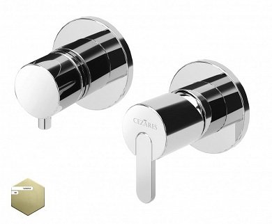 LEAF-VDIM3-SR Встраиваемый однорычажный смеситель на 3 выхода, исполнение Sunrise