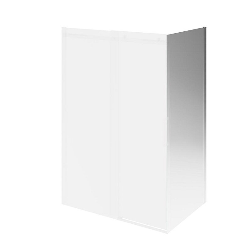 Душевая боковая панель CRISTALLO, 100х210, брашированный никель Душевая боковая панель CRISTALLO, 100х210, брашированный никель