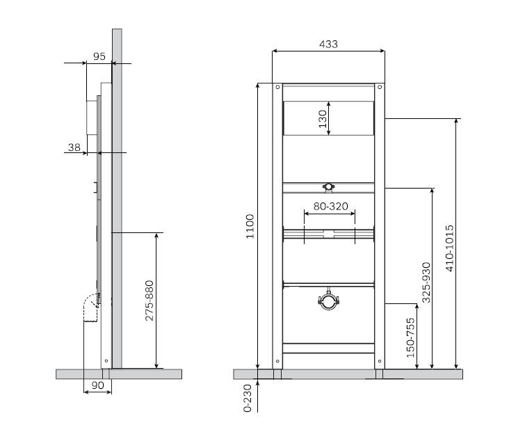 I022701 Система Инсталляция для писсуара I022701 Система Инсталляция для писсуара