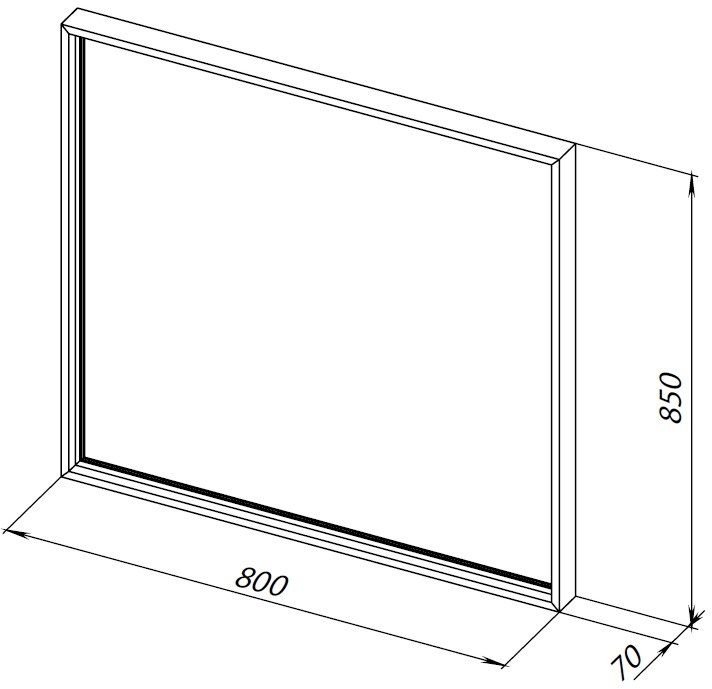 Зеркало Allen Brau Liberty 80 1.330014.BB черный браш Зеркало Allen Brau Liberty 80 1.330014.BB черный браш