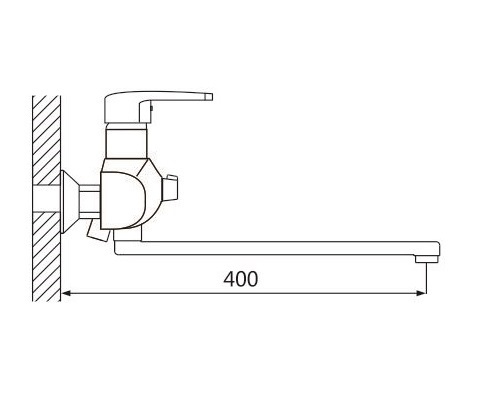 Смеситель для ванны латунь, хром S5122 Смеситель для ванны латунь, хром S5122