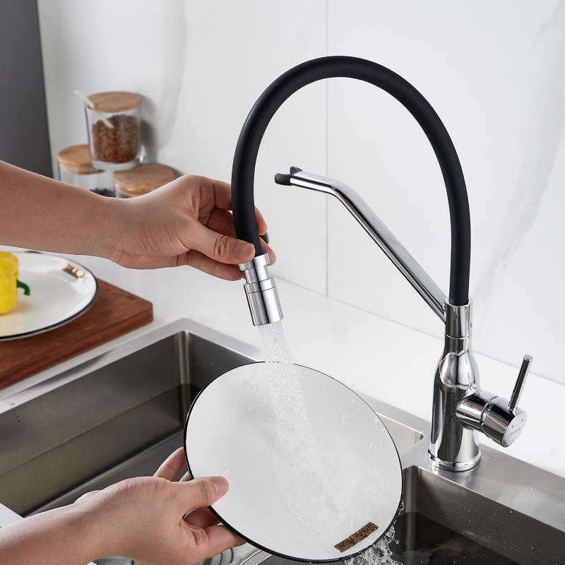 Смеситель для кухни с гибким изливом Shevanik S343-3 Смеситель для кухни с гибким изливом Shevanik S343-3