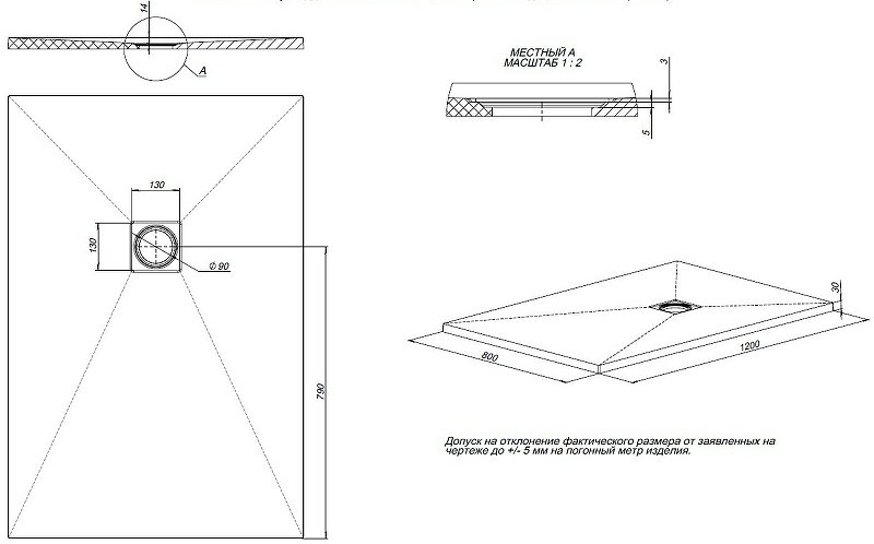 Душевой поддон Allen Brau Priority 120x80 8.31006-AM антрацит Душевой поддон Allen Brau Priority 120x80 8.31006-AM антрацит