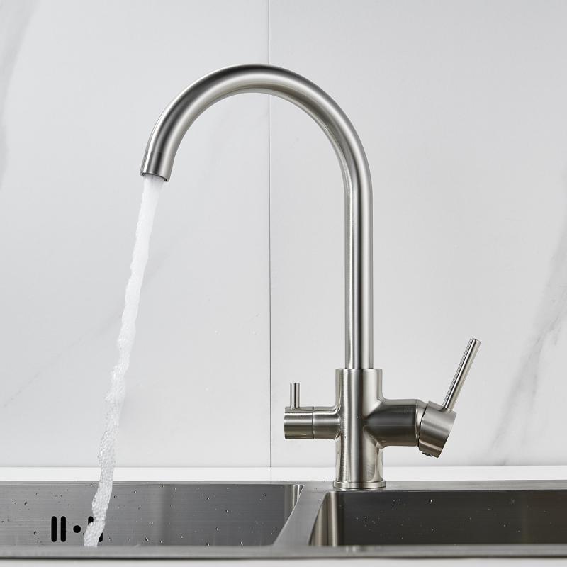 Смеситель для кухни со встроенным фильтром (краном) под питьевую воду Shevanik S128 S128L Смеситель для кухни со встроенным фильтром (краном) под питьевую воду Shevanik S128 S128L