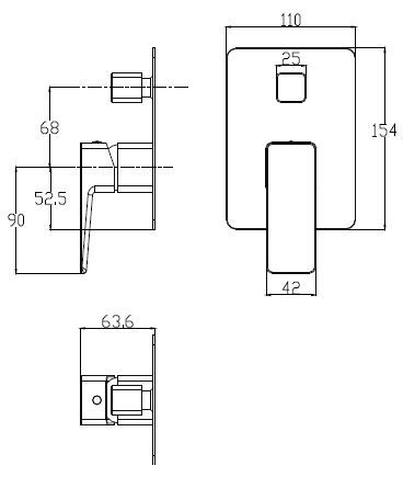 Смеситель для душа скрытого монтажа OMNIRES PARMA PM7435CRB (хром/белый) Смеситель для душа скрытого монтажа OMNIRES PARMA PM7435CRB (хром/белый)