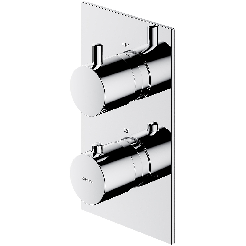 Смеситель термостатический для душа скрытого монтажа OMNIRES Y Y1236_KROCR (хром) Смеситель термостатический для душа скрытого монтажа OMNIRES Y Y1236_KROCR (хром)