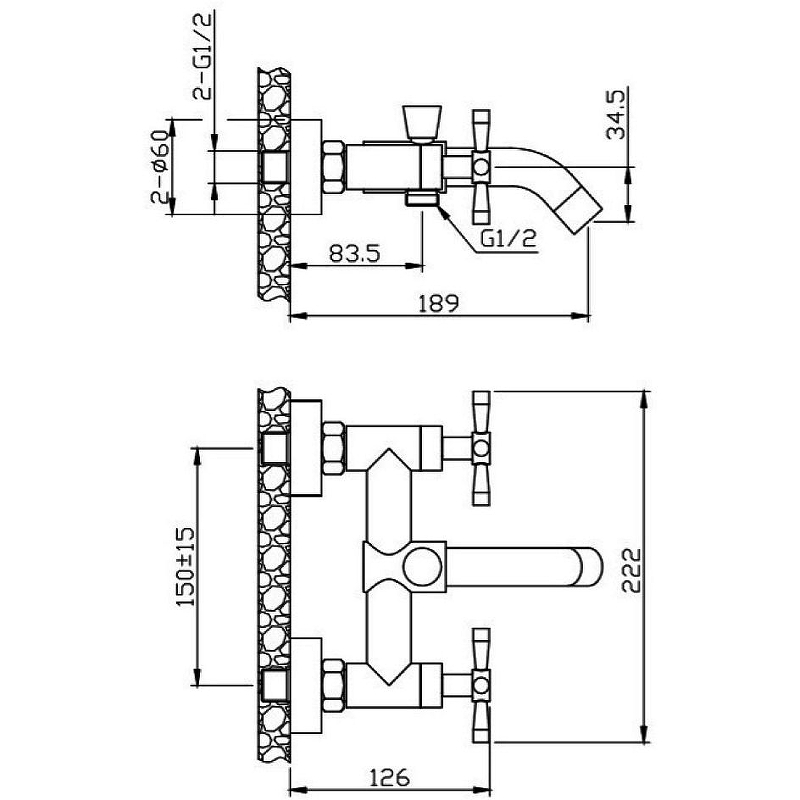 Смеситель для ванны/душа Orange Mia M34-300b с душевым набором Смеситель для ванны/душа Orange Mia M34-300b с душевым набором