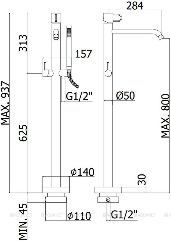 Смеситель для ванны с душем Paffoni Joker JK032CR Смеситель для ванны с душем Paffoni Joker JK032CR