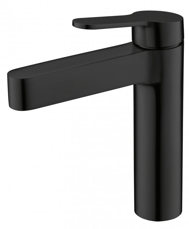 DELTA Смеситель для раковины без донного клапана, чёрный матовый, DEL-LVM-NERO DELTA Смеситель для раковины без донного клапана, чёрный матовый, DEL-LVM-NERO