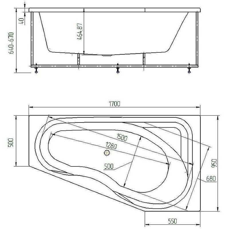 Акриловая ванна Акватек Медея 170х95 MED180-0000007 Акриловая ванна Акватек Медея 170х95 MED180-0000007