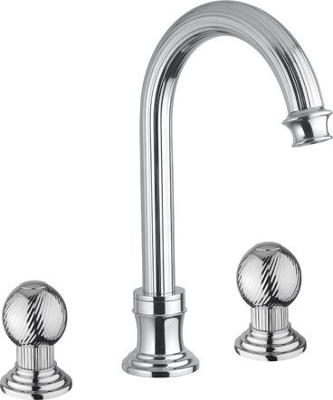 OLIMP-BLS2-A-03/24-Sw Смеситель на раковину на три отверстия, высокий, с донным клапаном, золото, ручки Swarovski OLIMP-BLS2-A-03/24-Sw Смеситель на раковину на три отверстия, высокий, с донным клапаном, золото, ручки Swarovski