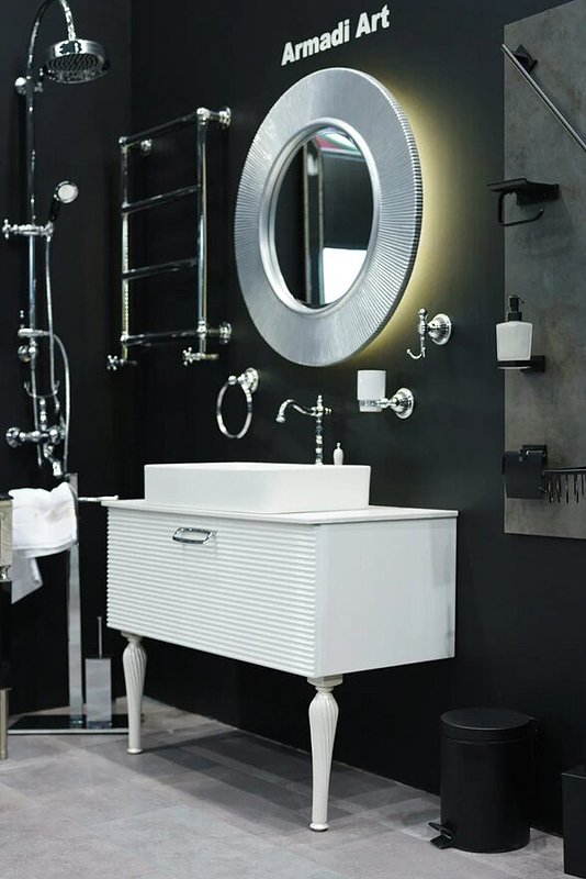 Зеркало SHINE Белое d82 light 528-W light Boheme Зеркало SHINE Белое d82 light 528-W light Boheme