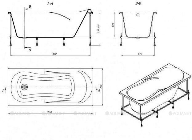 Uno акриловая ванна прямоугольная  160х75 белая Uno акриловая ванна прямоугольная  160х75 белая