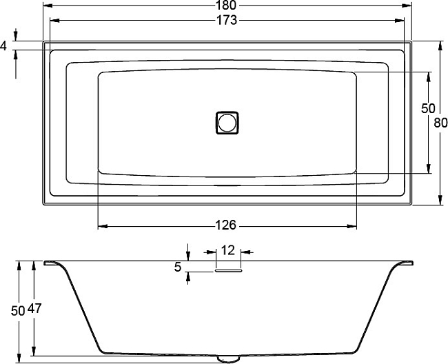Акриловая ванна  STILL SQUARE LED 180x80 R RIHO FALL Акриловая ванна  STILL SQUARE LED 180x80 R RIHO FALL
