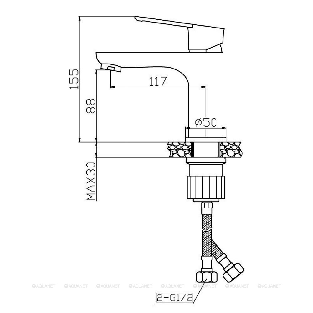 Смеситель для раковины Agger Brave A2302100 Смеситель для раковины Agger Brave A2302100