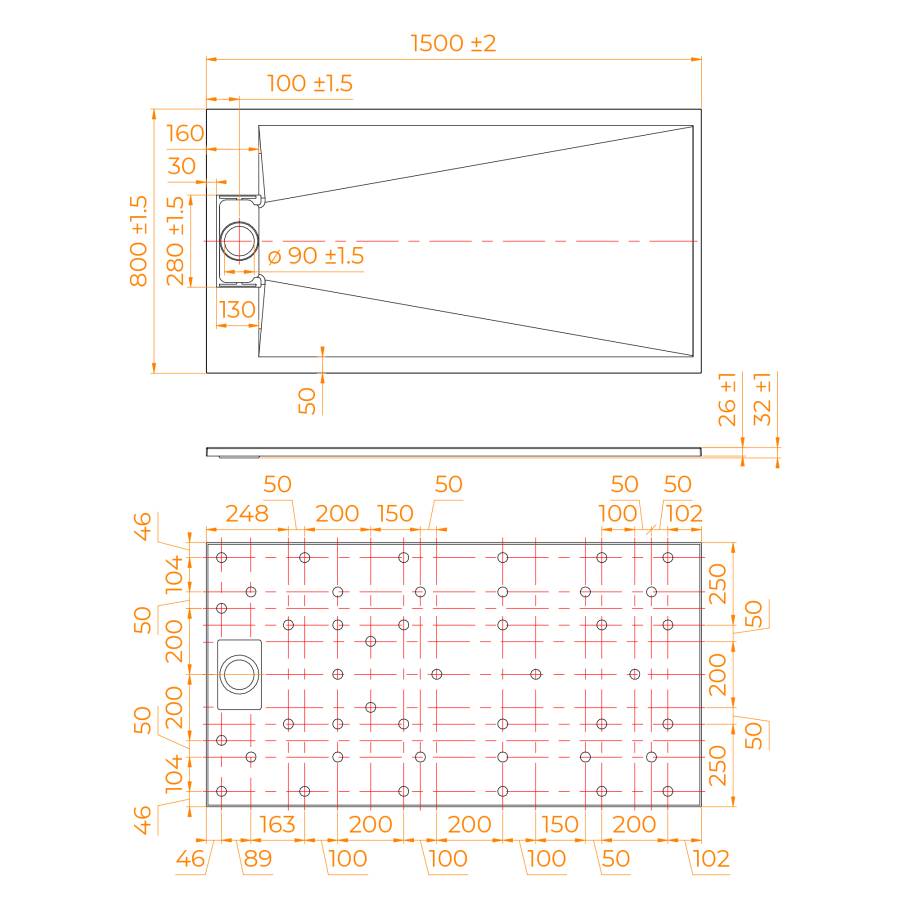 Душевой поддон RGW TUS-158W 80х150 553702815-01 Душевой поддон RGW TUS-158W 80х150 553702815-01