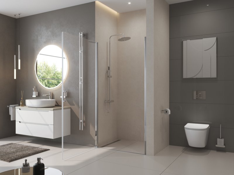 Душевая дверь BelBagno UNO-B-1-80-P-Cr Душевая дверь BelBagno UNO-B-1-80-P-Cr
