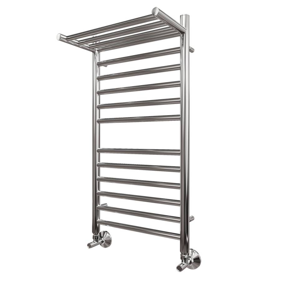 Полотенцесушитель водяной Point Аврора премиум PN10158SP П11 500x800 с полкой, хром Полотенцесушитель водяной Point Аврора премиум PN10158SP П11 500x800 с полкой, хром