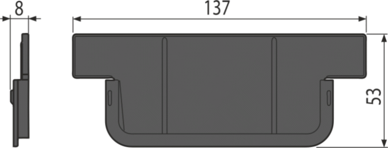 Передняя часть для закрытия желоба Передняя часть для закрытия желоба