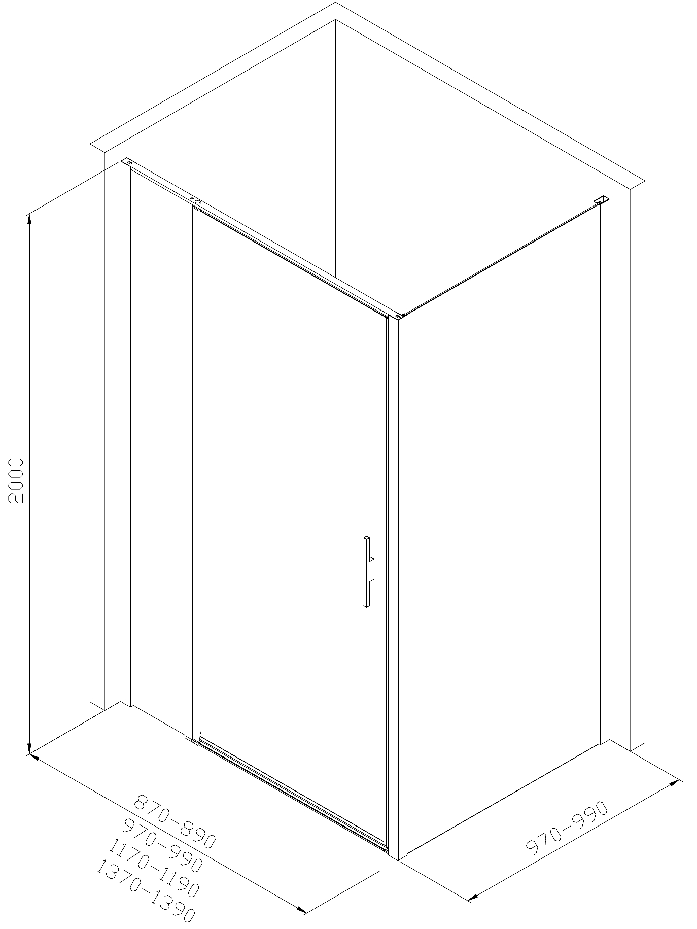 Душевой уголок Allen Brau Priority 140x100 3.31034.00 + 3.31046.00 хром Душевой уголок Allen Brau Priority 140x100 3.31034.00 + 3.31046.00 хром