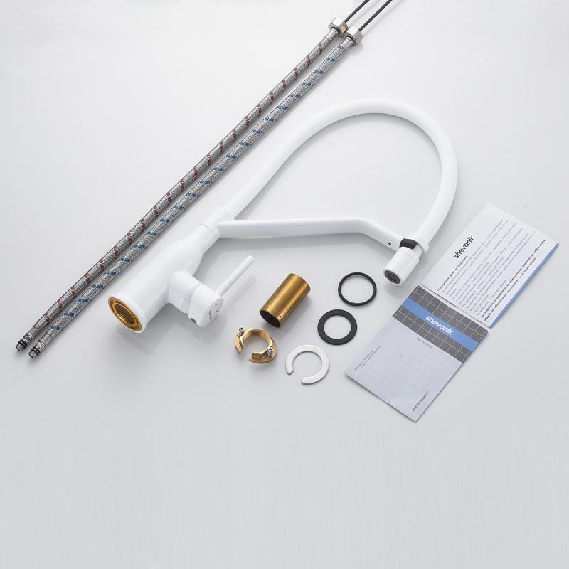 Смеситель для кухни с гибким изливом Shevanik S343C-1 Смеситель для кухни с гибким изливом Shevanik S343C-1