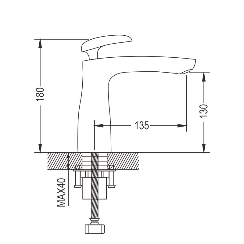 Смеситель для раковины латунь R2401H Смеситель для раковины латунь R2401H