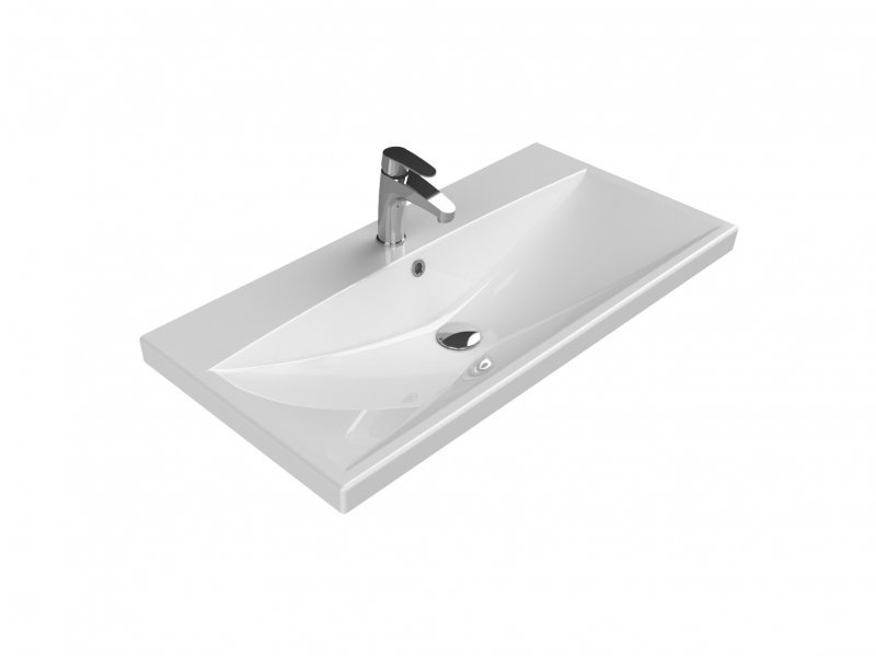 Тумба с раковиной подвесная BelBagno MARINO-CER 90 Rovere Grigio, раковина белая Тумба с раковиной подвесная BelBagno MARINO-CER 90 Rovere Grigio, раковина белая
