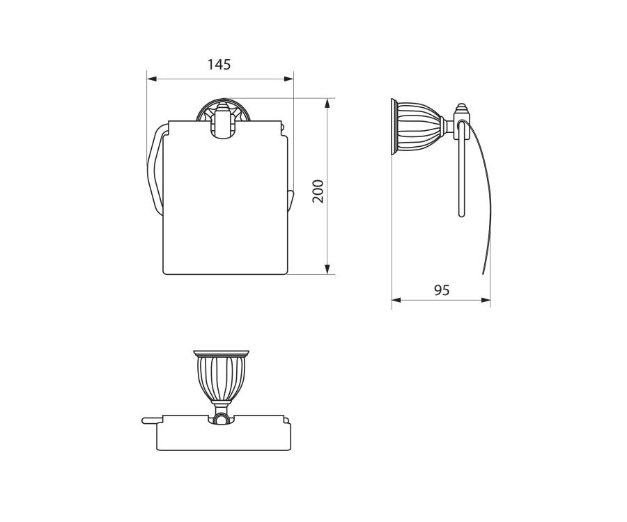 Бумагодержатель с крышкой RUSH Socotra (ST12111) Бумагодержатель с крышкой RUSH Socotra (ST12111)