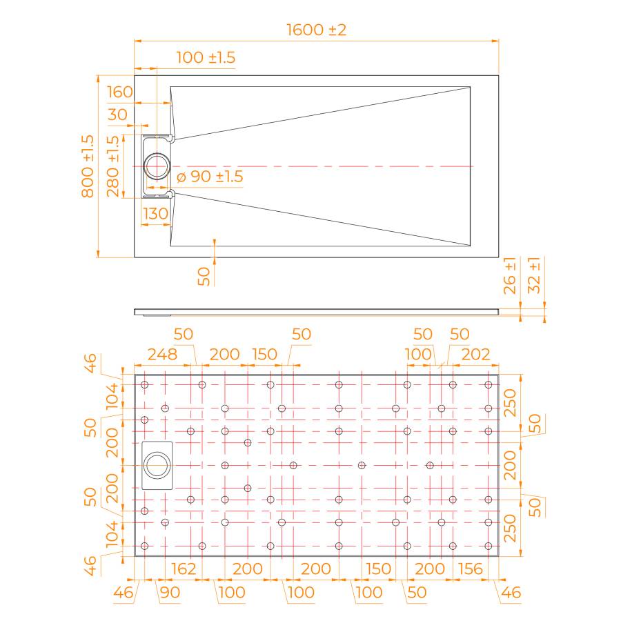 Душевой поддон RGW TUS-168W 80х160 553702816-01 Душевой поддон RGW TUS-168W 80х160 553702816-01