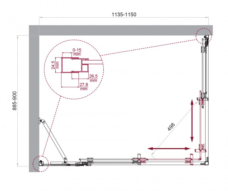 Душевой уголок BELBAGNO LUCE-AH-21 Душевой уголок BELBAGNO LUCE-AH-21