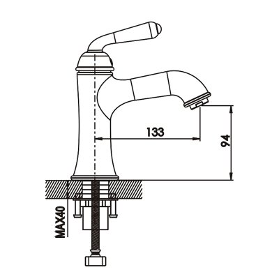 Смеситель для раковины латунь R0201E