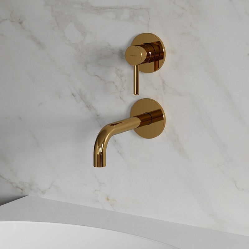 Смеситель для умывальника скрытого монтажа OMNIRES Y Y1215NGL (золото) Смеситель для умывальника скрытого монтажа OMNIRES Y Y1215NGL (золото)