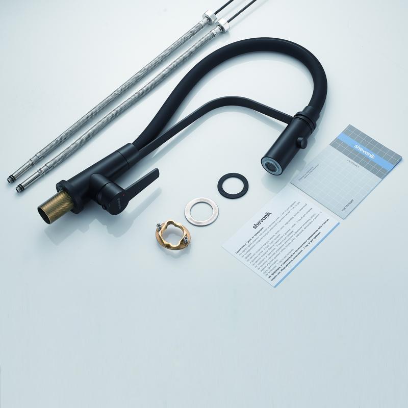 Смеситель для кухни с гибким изливом Shevanik S943 S943H-3 Смеситель для кухни с гибким изливом Shevanik S943 S943H-3