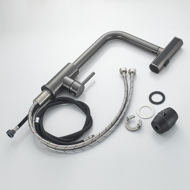 Смеситель для кухни с выдвижной лейкой Shevanik S263 S263T Смеситель для кухни с выдвижной лейкой Shevanik S263 S263T